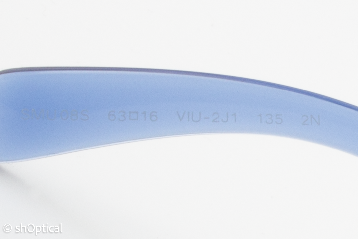 Miu Miu SMU08S VIU-2J1 Womens Rimless Sunglasses Transparent Blue 63mm