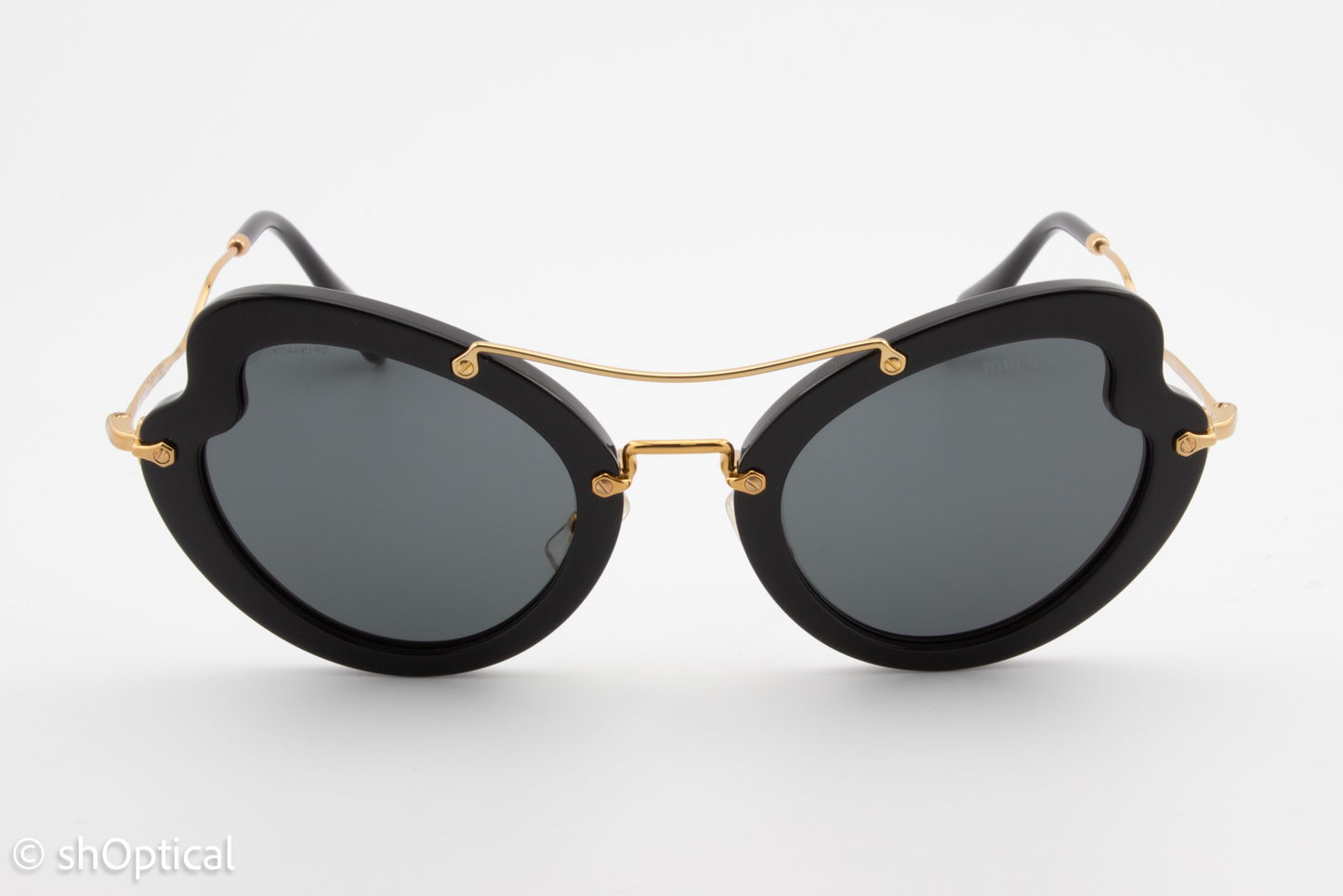 Miu Miu SMU11R 1AB-1A1 Womens Full Rim Sunglasses Black 52mm