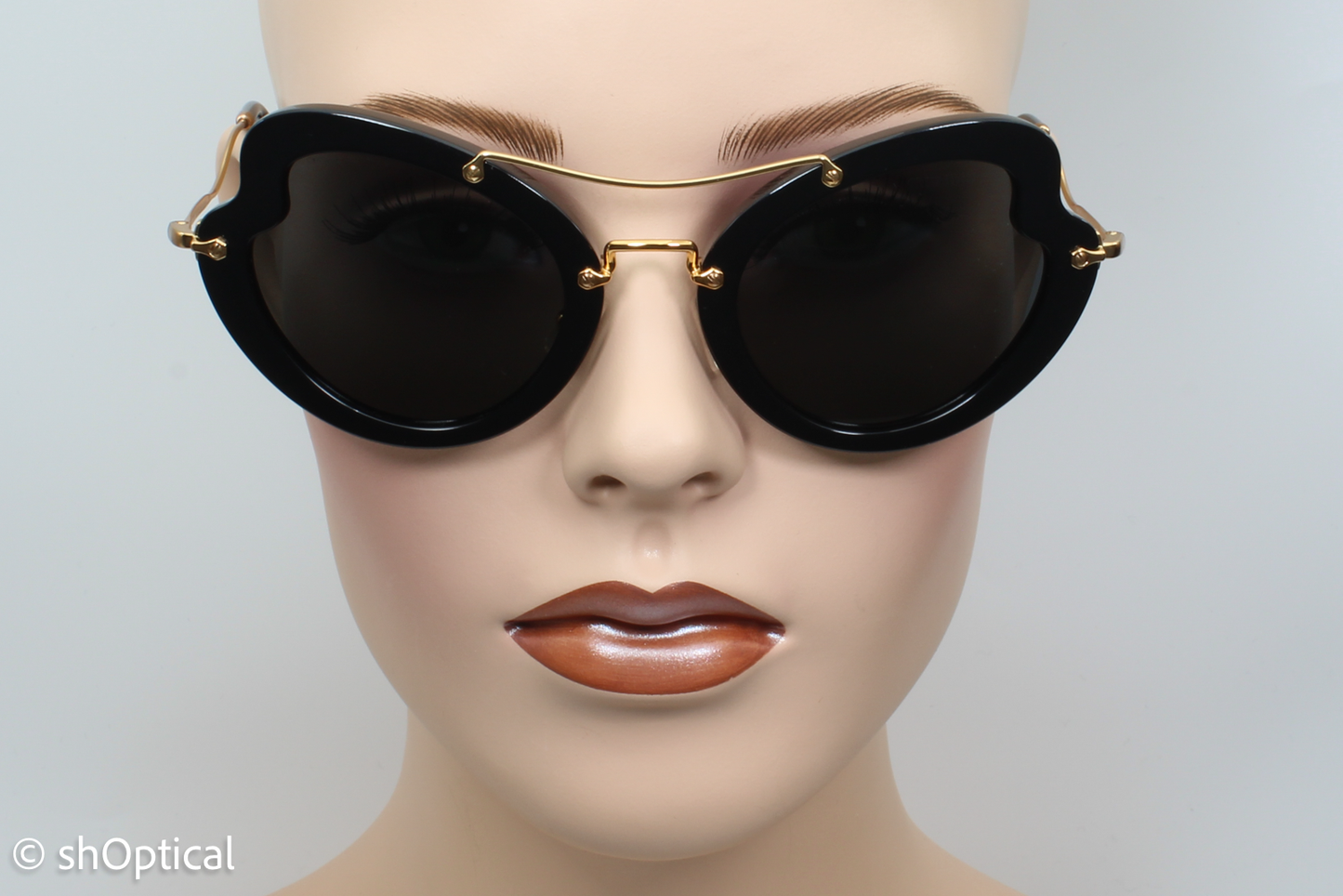 Miu Miu SMU11R 1AB-1A1 Womens Full Rim Sunglasses Black 52mm