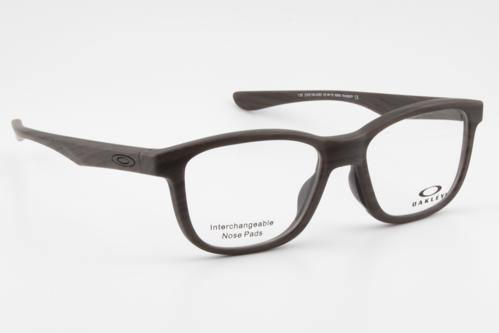 Oakley OX8106 CROSS STEP  Unisex Oval Glasses Frame Matte Woodgrain 50mm