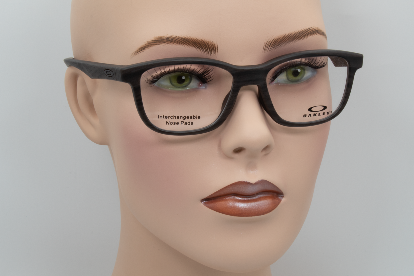 Oakley OX8106 CROSS STEP  Unisex Oval Glasses Frame Matte Woodgrain 50mm