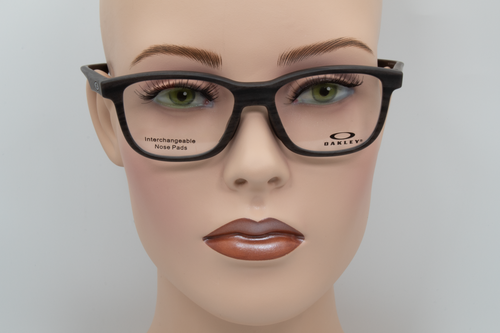 Oakley OX8106 CROSS STEP  Unisex Oval Glasses Frame Matte Woodgrain 50mm