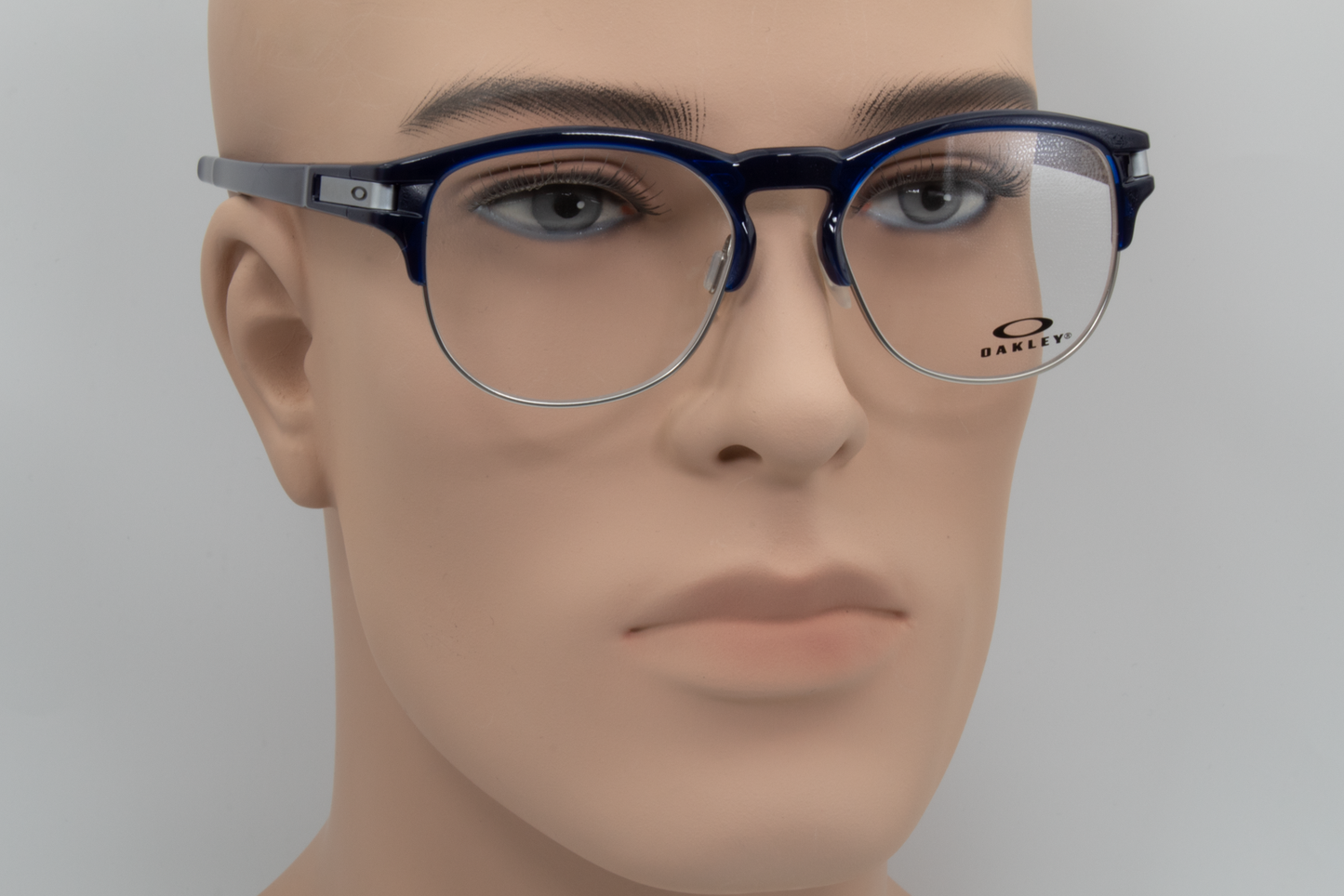 Oakley OX8134 LATCH KEY  Unisex Round Glasses Frame Polished Ice Blue 52mm