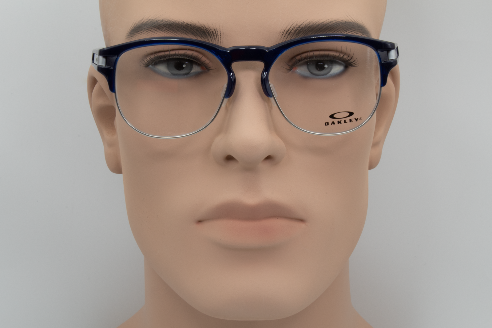 Oakley OX8134 LATCH KEY  Unisex Round Glasses Frame Polished Ice Blue 52mm