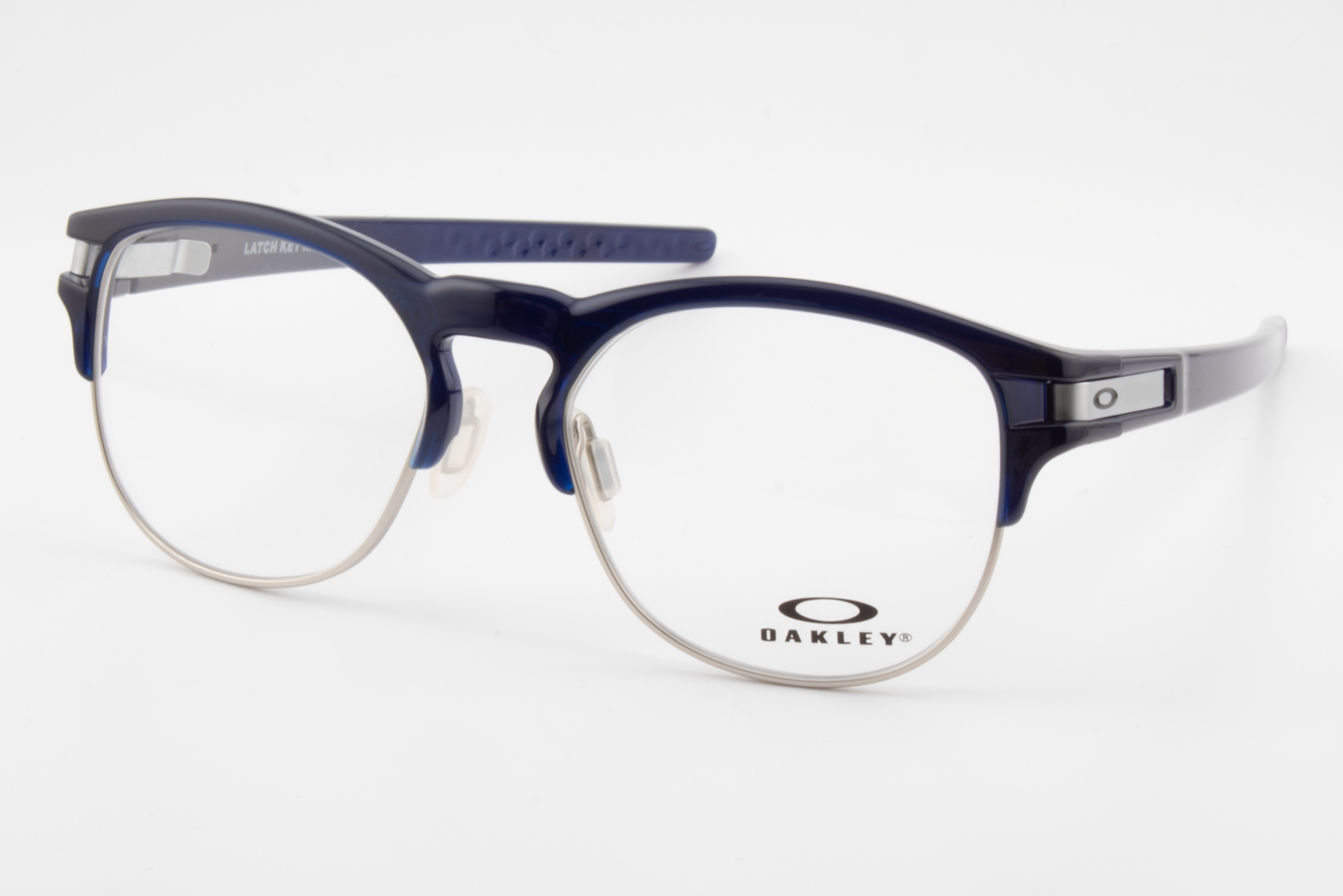 Oakley OX8134 LATCH KEY  Unisex Round Glasses Frame Polished Ice Blue 52mm