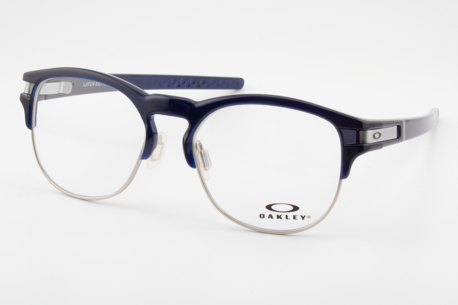 Oakley OX8134 LATCH KEY  Unisex Round Glasses Frame Polished Ice Blue 52mm