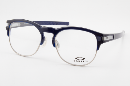 Oakley OX8134 LATCH KEY  Unisex Round Glasses Frame Polished Ice Blue 52mm