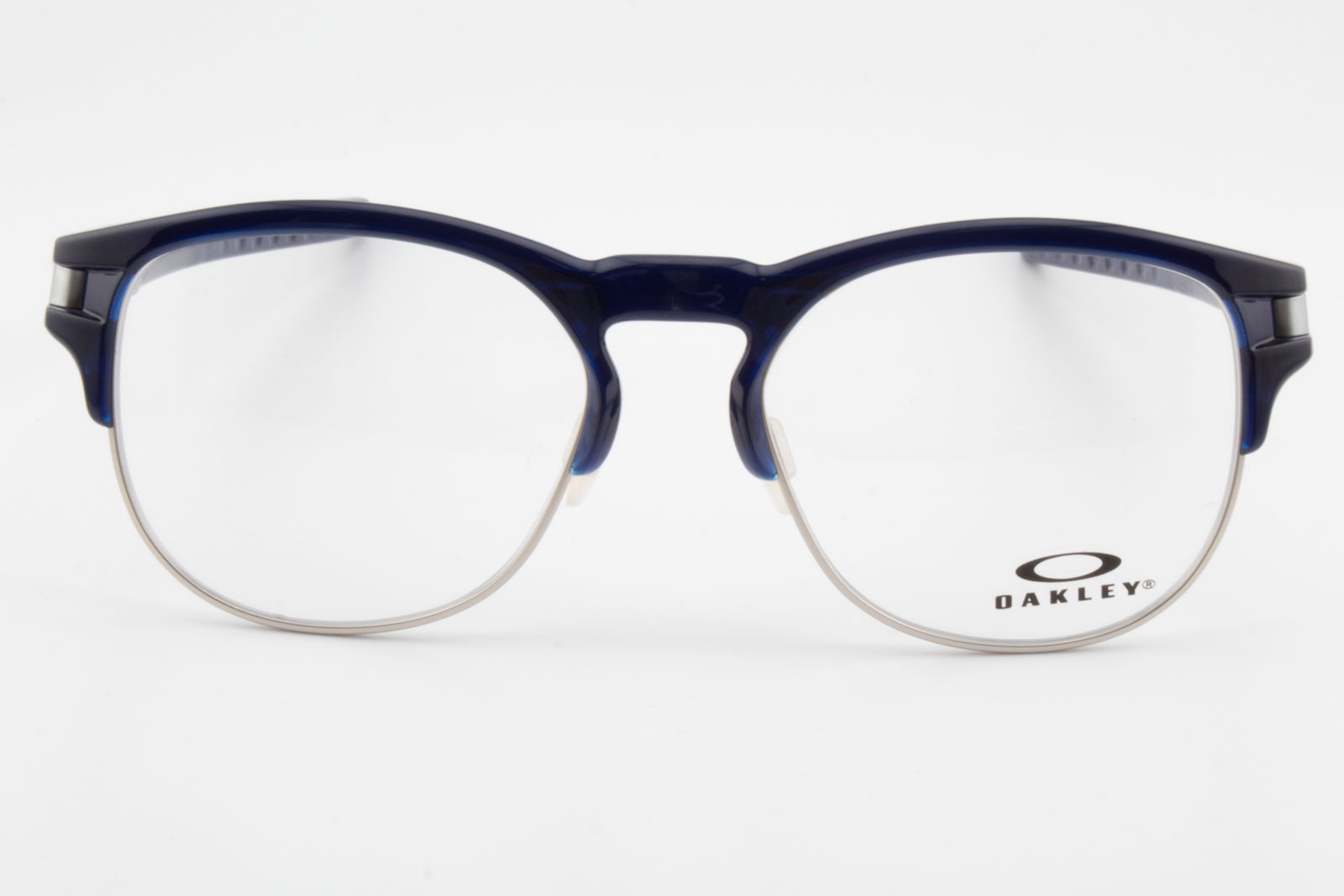 Oakley OX8134 LATCH KEY  Unisex Round Glasses Frame Polished Ice Blue 52mm