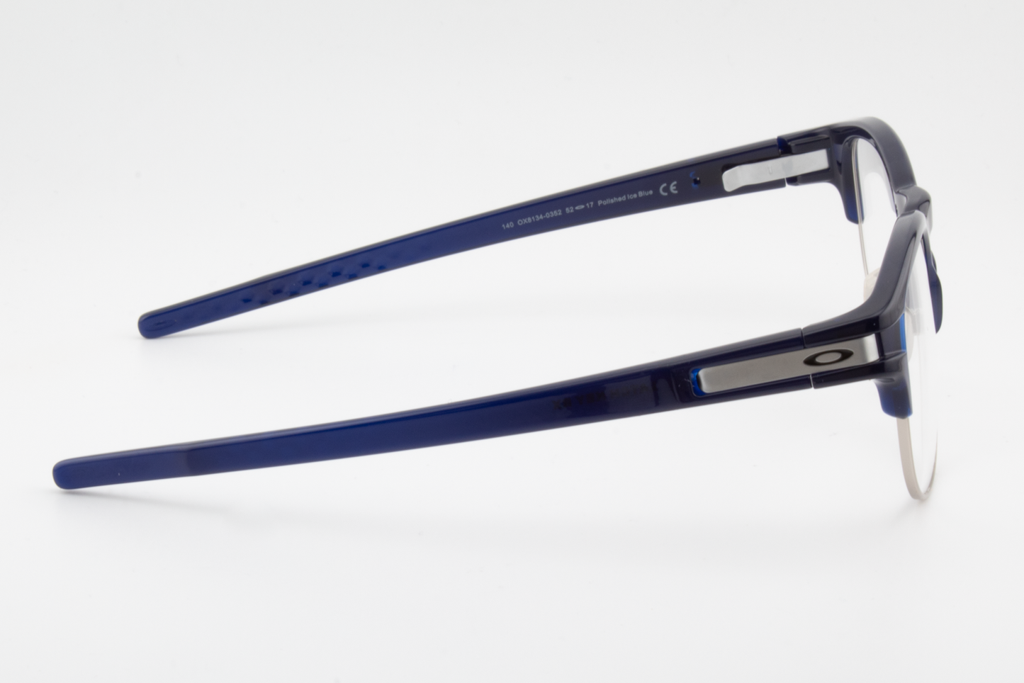 Oakley OX8134 LATCH KEY  Unisex Round Glasses Frame Polished Ice Blue 52mm