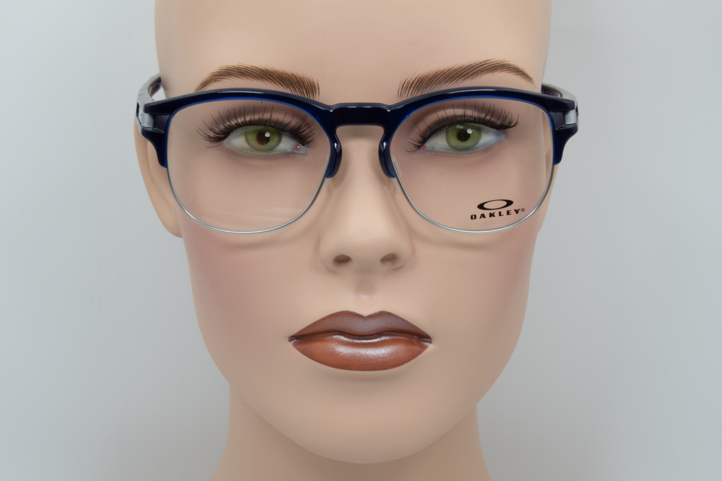 Oakley OX8134 LATCH KEY  Unisex Round Glasses Frame Polished Ice Blue 52mm