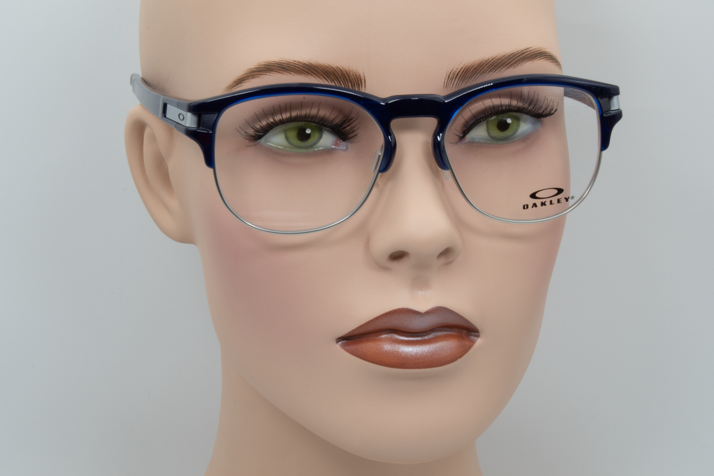 Oakley OX8134 LATCH KEY  Unisex Round Glasses Frame Polished Ice Blue 52mm