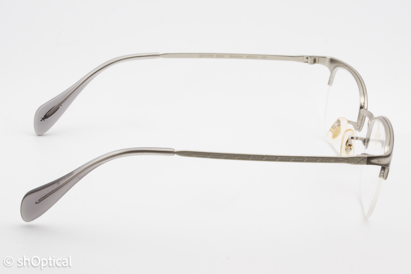 Oliver Peoples OV1176/WALSTON  Male Square Glasses Frame Pewter/Brushed Silver 49mm