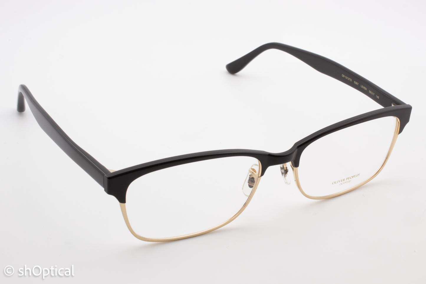 Oliver Peoples OV1212TD LEVEN  Unisex Rectangular Glasses Frame Black 56mm