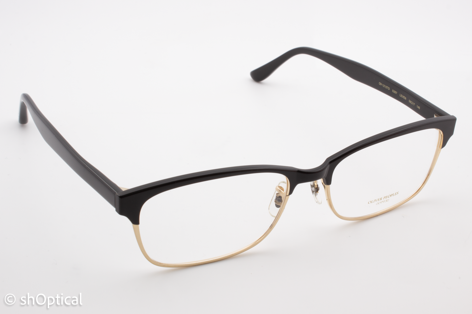 Oliver Peoples OV1212TD LEVEN  Unisex Rectangular Glasses Frame Black 56mm