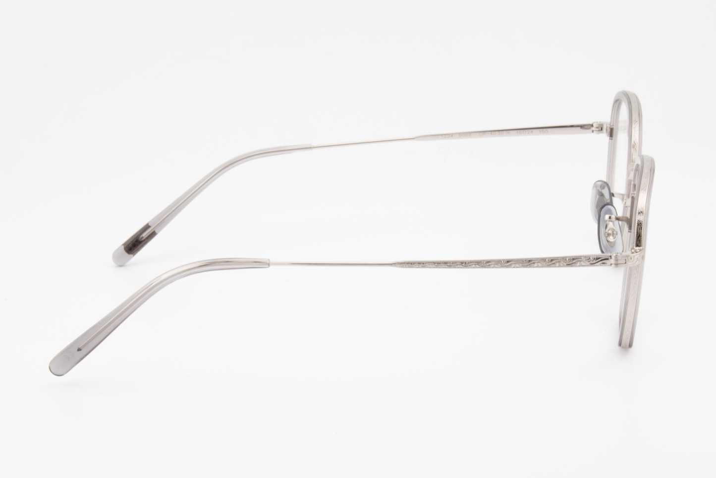 Oliver Peoples OV1234  Male Hexagonal Glasses Frame Workman grey and brushed silver 46mm