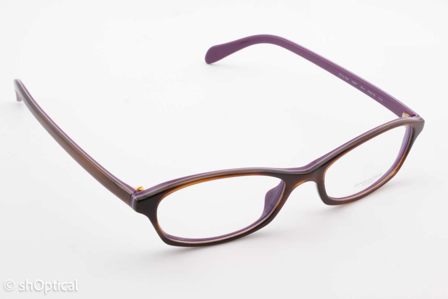 Oliver Peoples OV5164/ALIX  Female Oval Glasses Frame Tortoise Purple 49mm