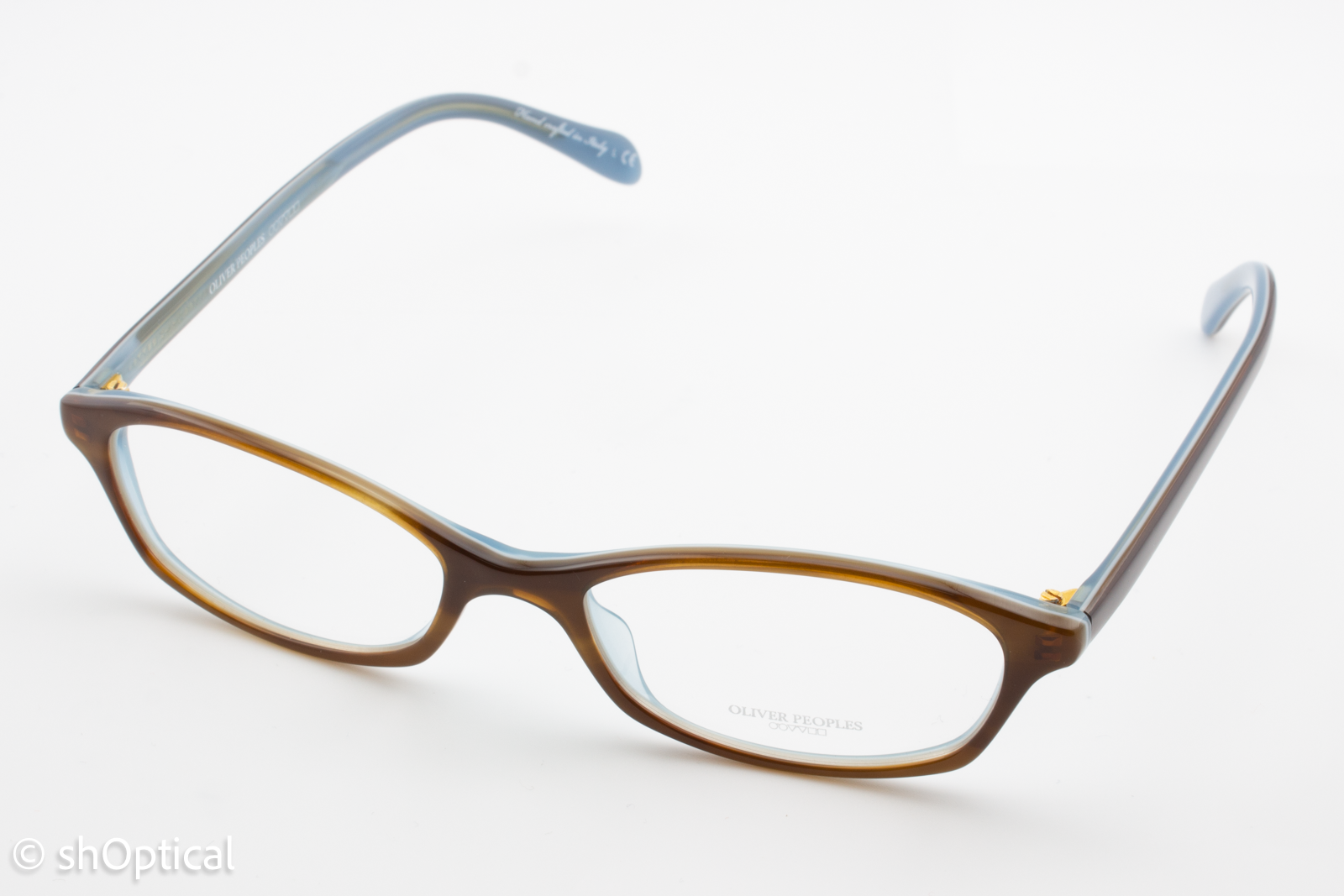 Oliver Peoples OV5164/ALIX  Female Oval Glasses Frame Polished Brown Blue 49mm