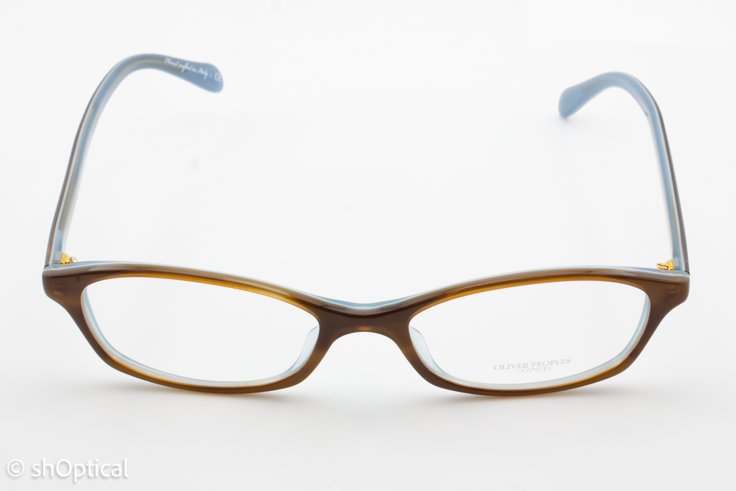 Oliver Peoples OV5164/ALIX  Female Oval Glasses Frame Polished Brown Blue 49mm