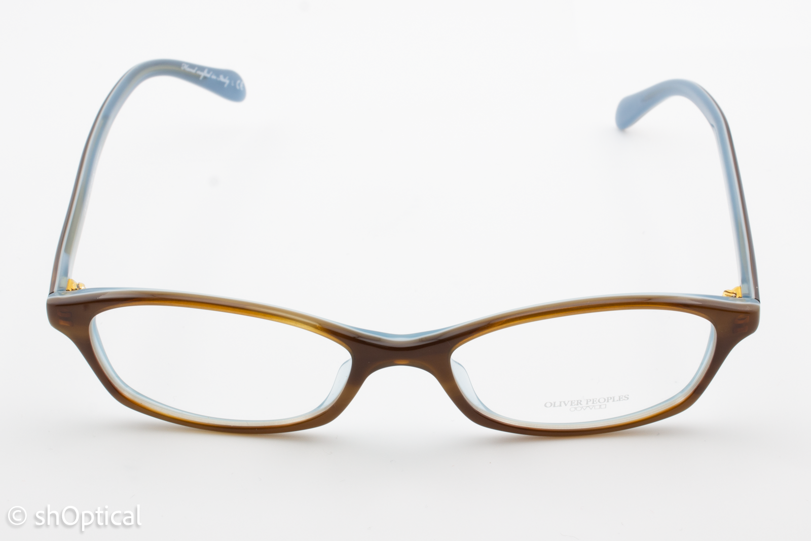 Oliver Peoples OV5164/ALIX  Female Oval Glasses Frame Polished Brown Blue 49mm