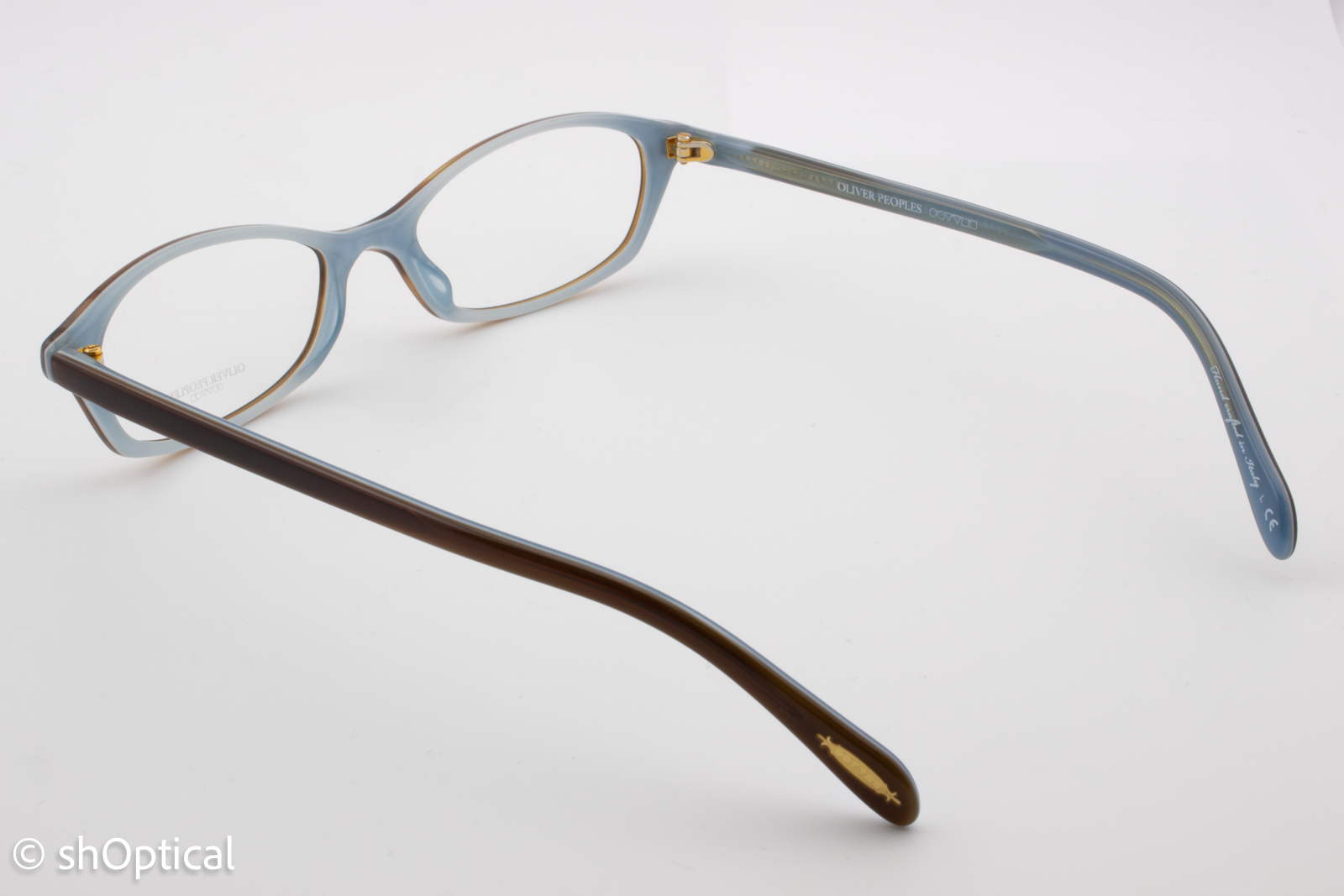 Oliver Peoples OV5164/ALIX  Female Oval Glasses Frame Polished Brown Blue 49mm
