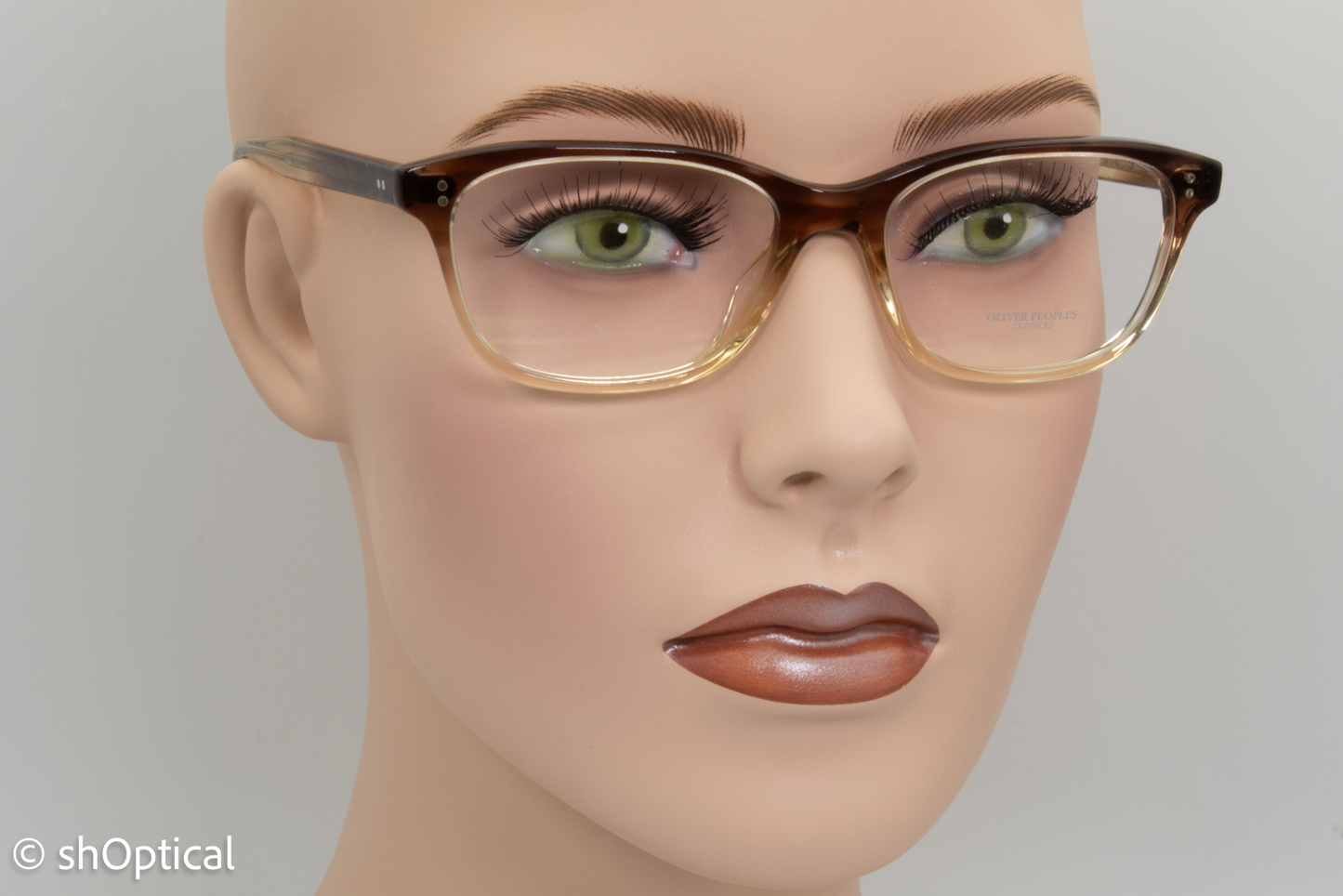 Oliver Peoples OV5224 Ashton  Female Square Glasses Frame Henna Gradient 52mm