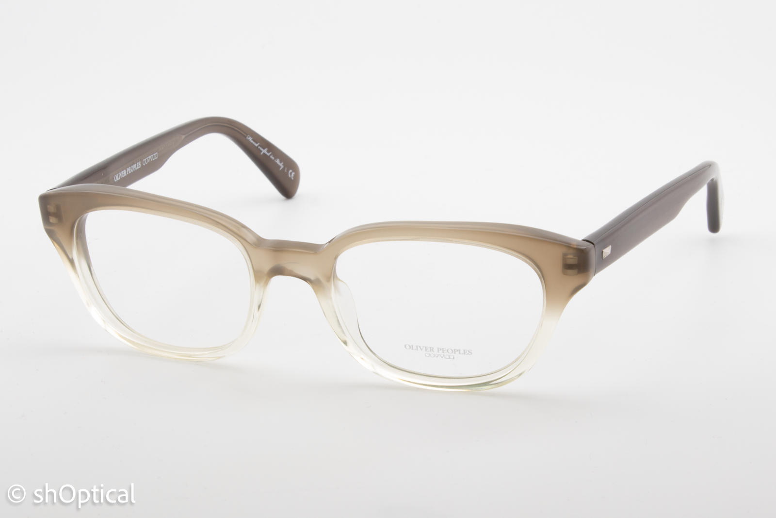 Oliver Peoples OV5240  Female Square Glasses Frame Light Brown Gradient Transparent 49mm