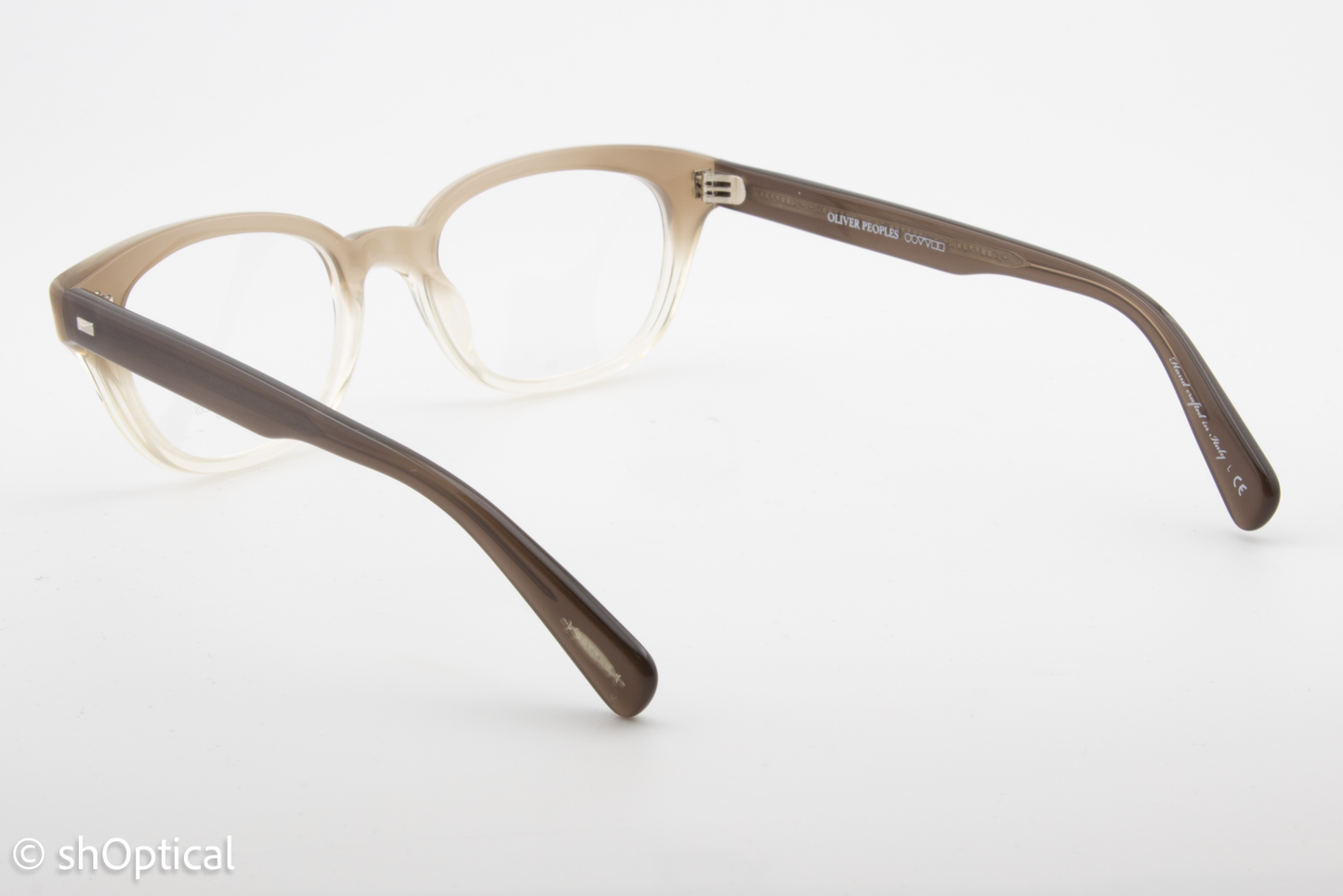 Oliver Peoples OV5240  Female Square Glasses Frame Light Brown Gradient Transparent 49mm