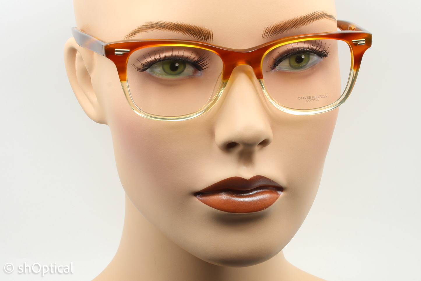 Oliver Peoples OV5268-U OLLIE  Female Square Glasses Frame Amber Tort 49mm