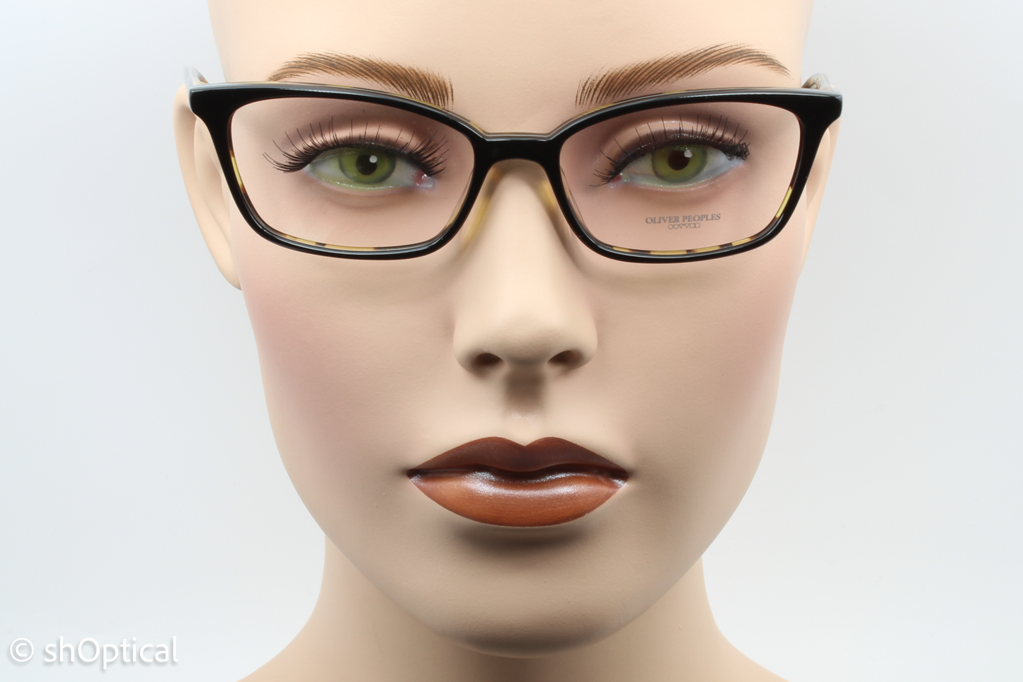 Oliver Peoples OV5334U SCARLA  Female Cat Eye Glasses Frame Black/Tortoise 52mm