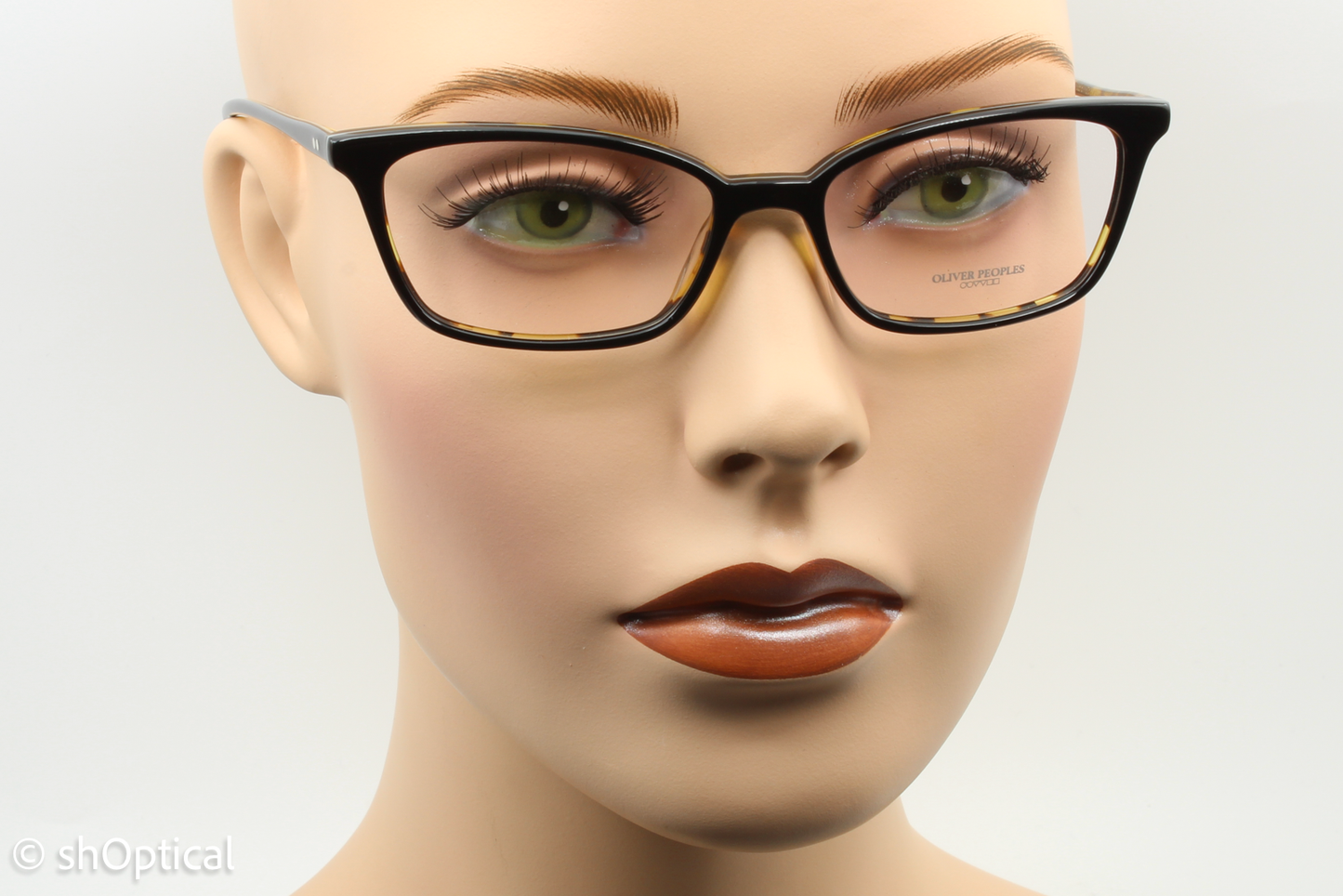 Oliver Peoples OV5334U SCARLA  Female Cat Eye Glasses Frame Black/Tortoise 52mm