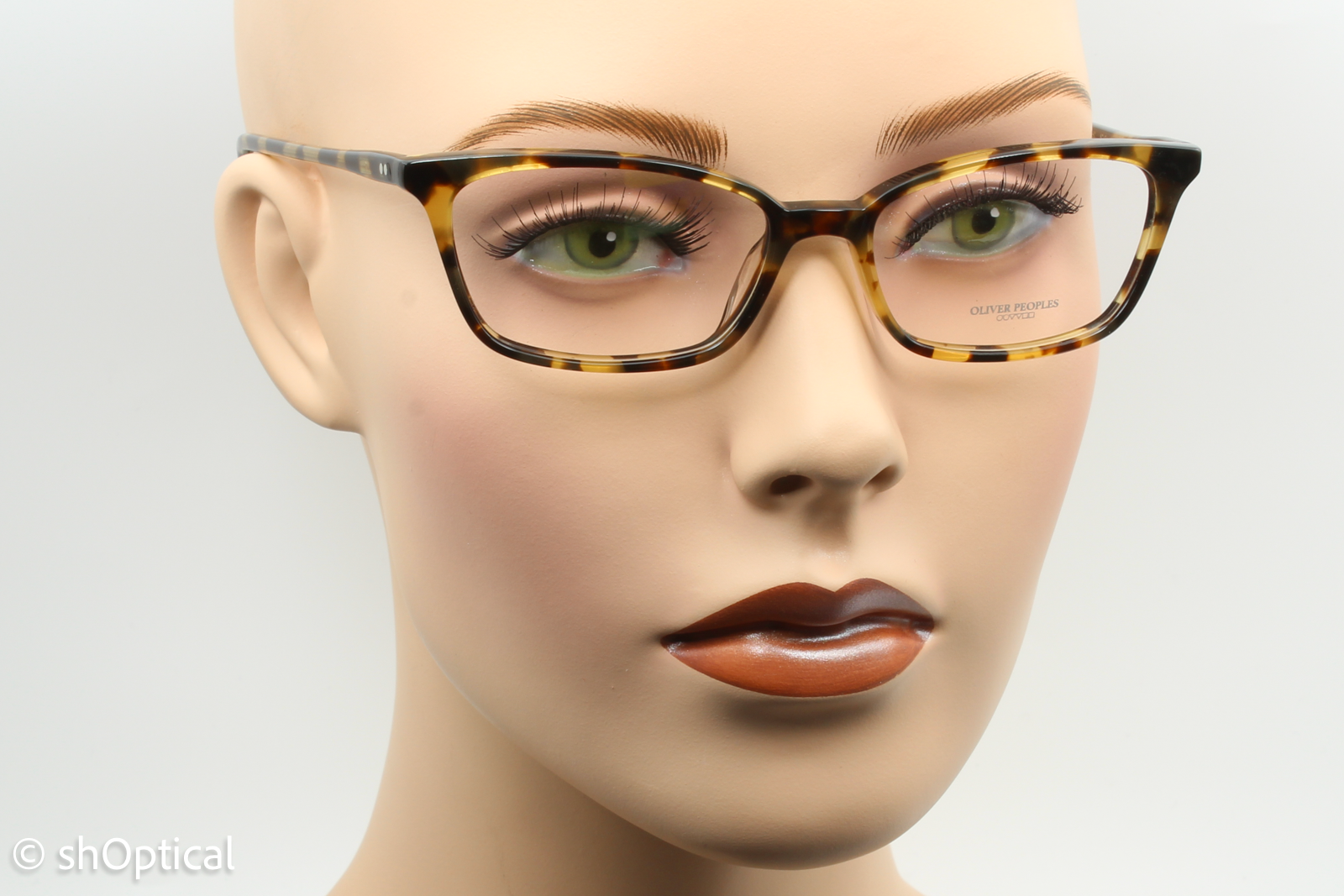 Oliver Peoples OV5334U SCARLA  Female Cat Eye Glasses Frame Hickory Tortoise 52mm