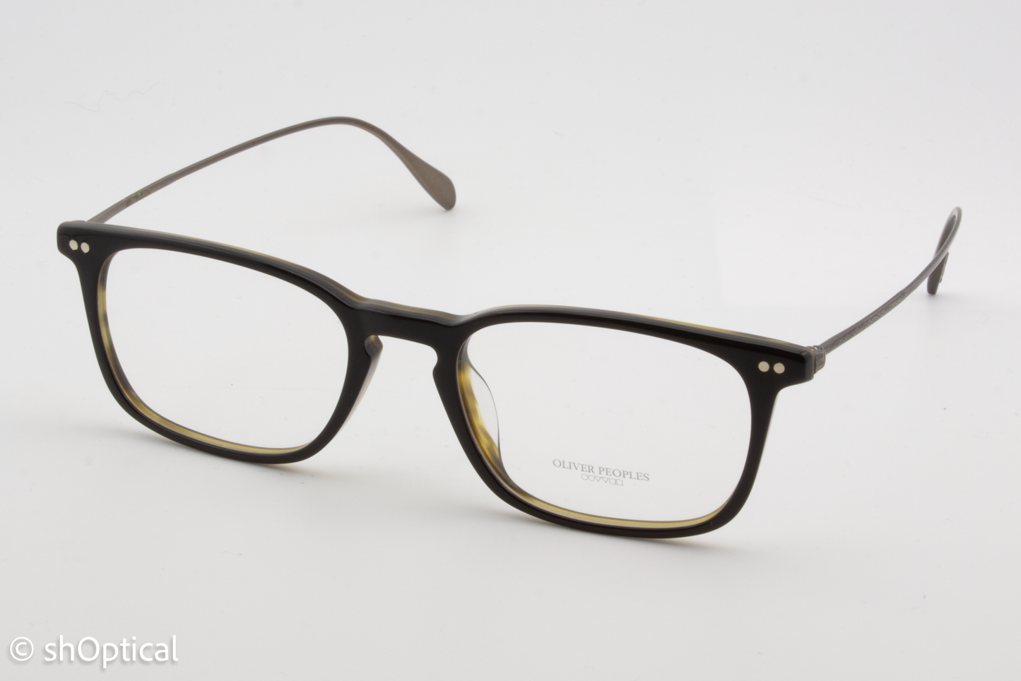 Oliver Peoples OV5337U/BRENNON  Unisex Square Glasses Frame Black/Havana Interior 50mm
