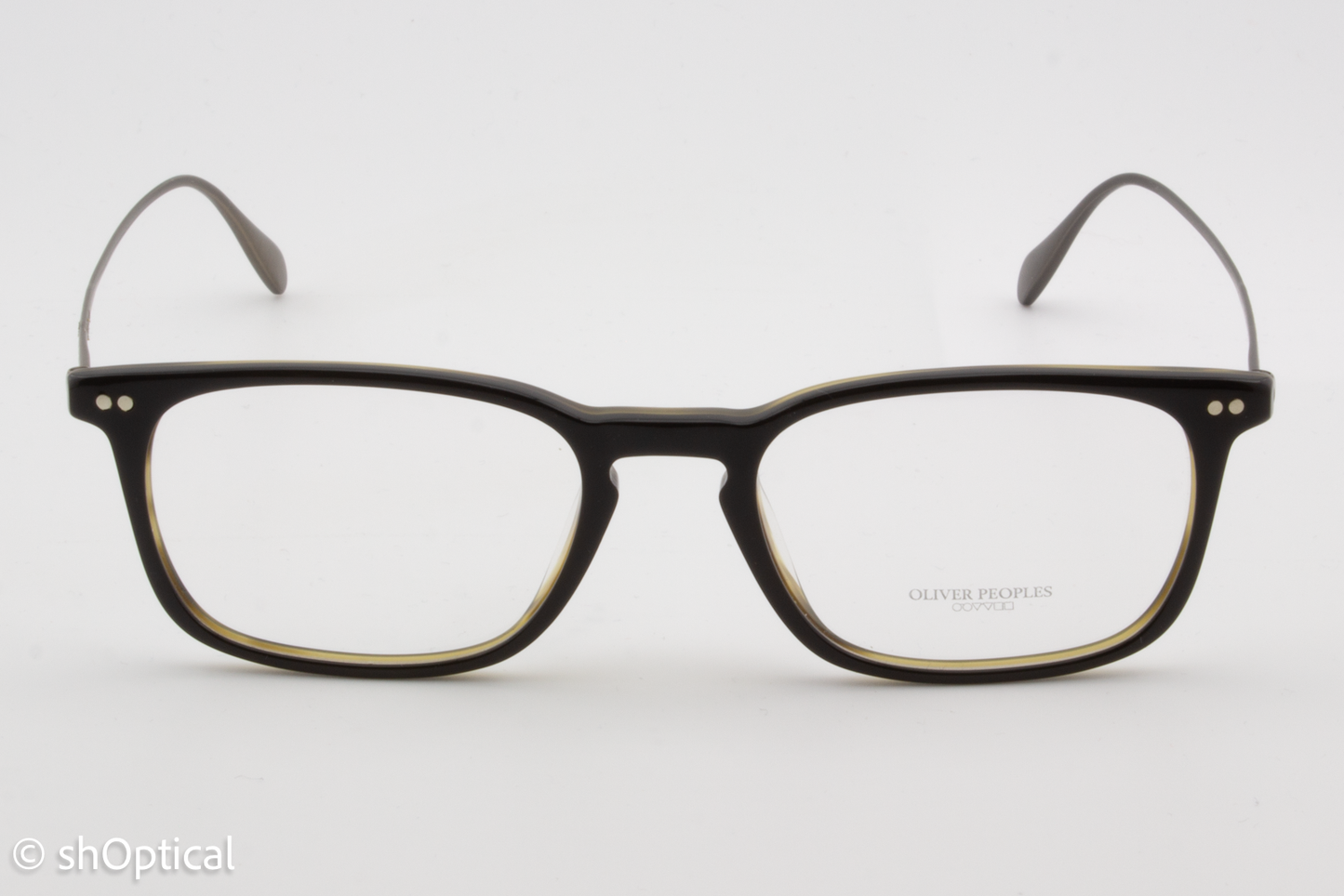 Oliver Peoples OV5337U/BRENNON  Unisex Square Glasses Frame Black/Havana Interior 50mm