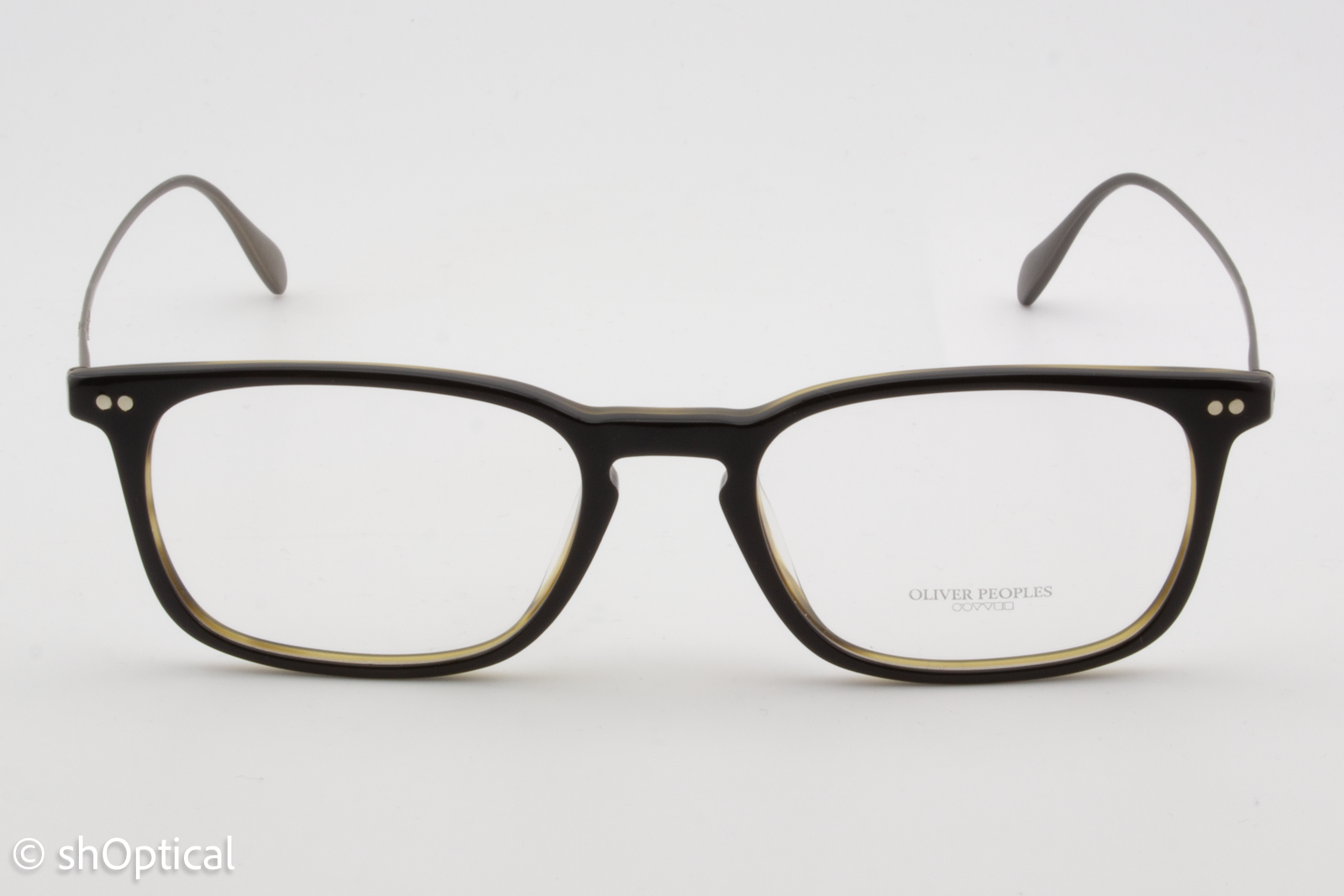 Oliver Peoples OV5337U/BRENNON  Unisex Square Glasses Frame Black/Havana Interior 50mm