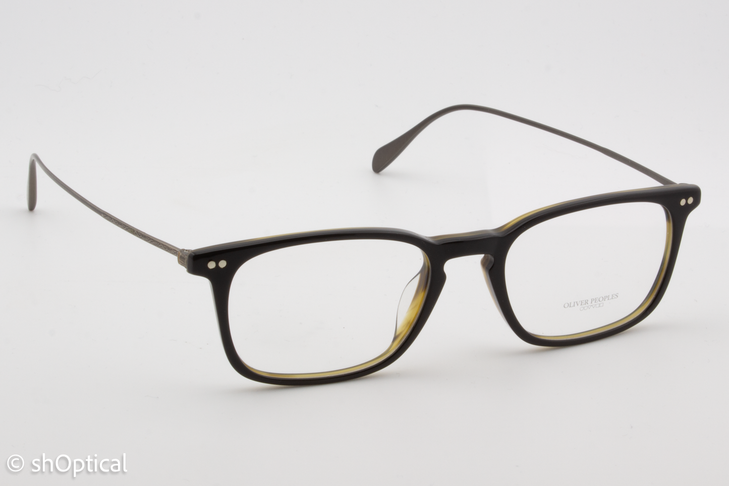 Oliver Peoples OV5337U/BRENNON  Unisex Square Glasses Frame Black/Havana Interior 50mm