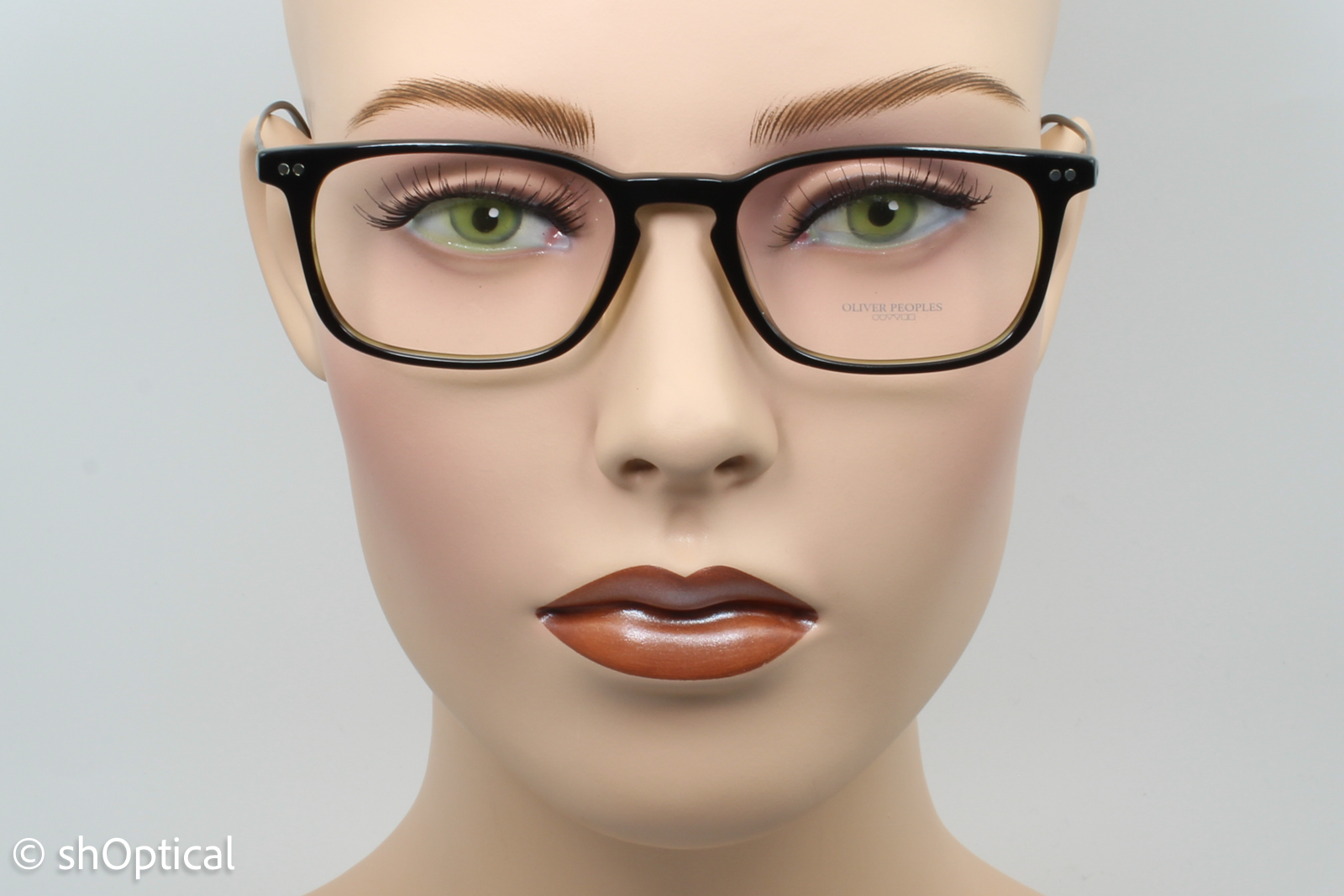 Oliver Peoples OV5337U/BRENNON  Unisex Square Glasses Frame Black/Havana Interior 50mm