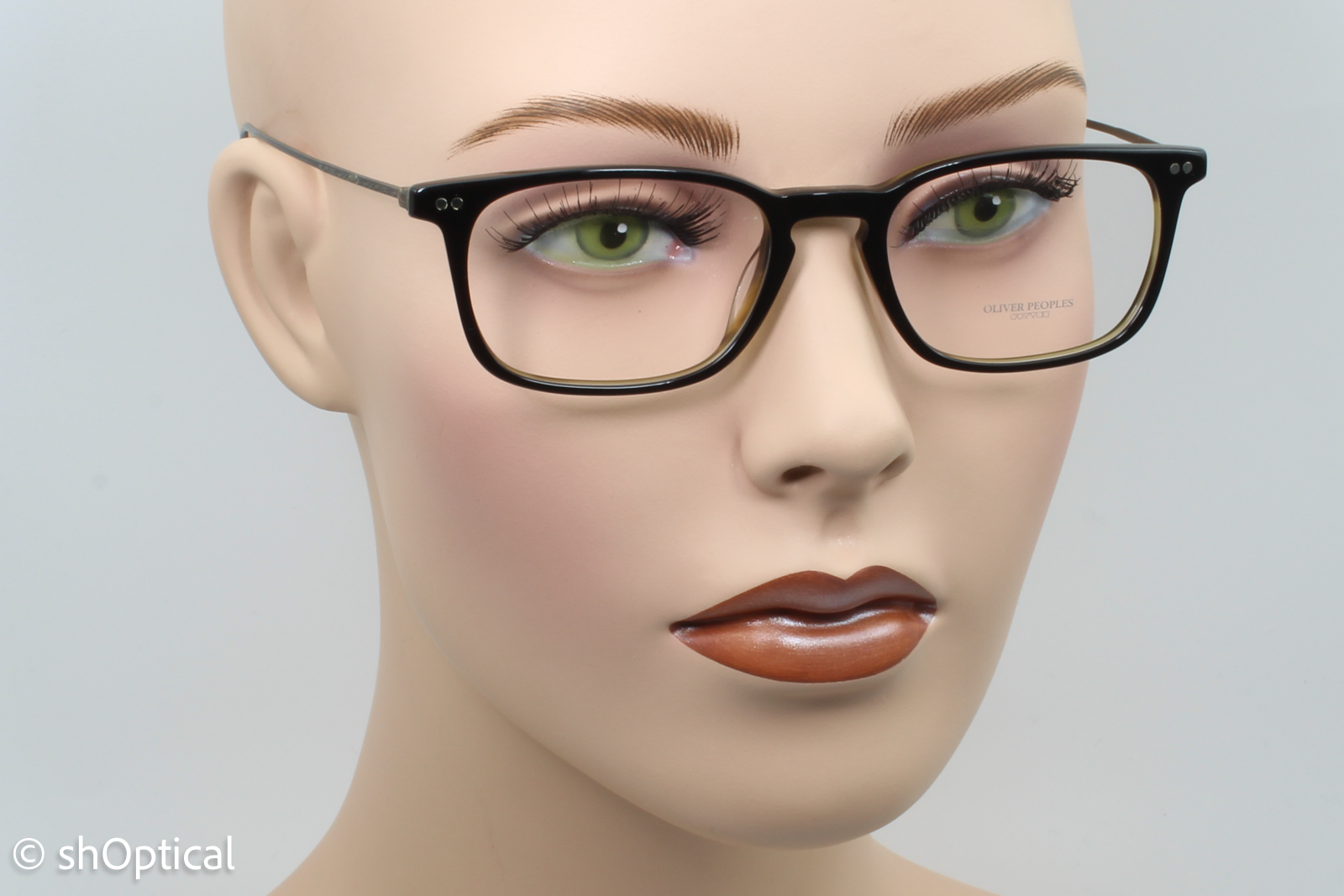 Oliver Peoples OV5337U/BRENNON  Unisex Square Glasses Frame Black/Havana Interior 50mm