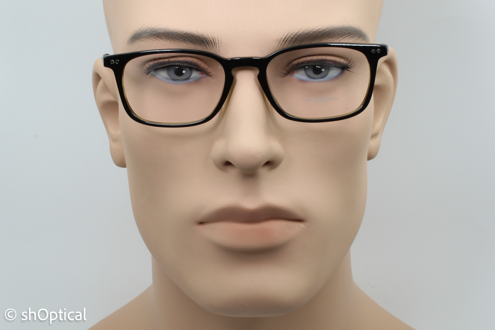 Oliver Peoples OV5337U/BRENNON  Unisex Square Glasses Frame Black/Havana Interior 50mm