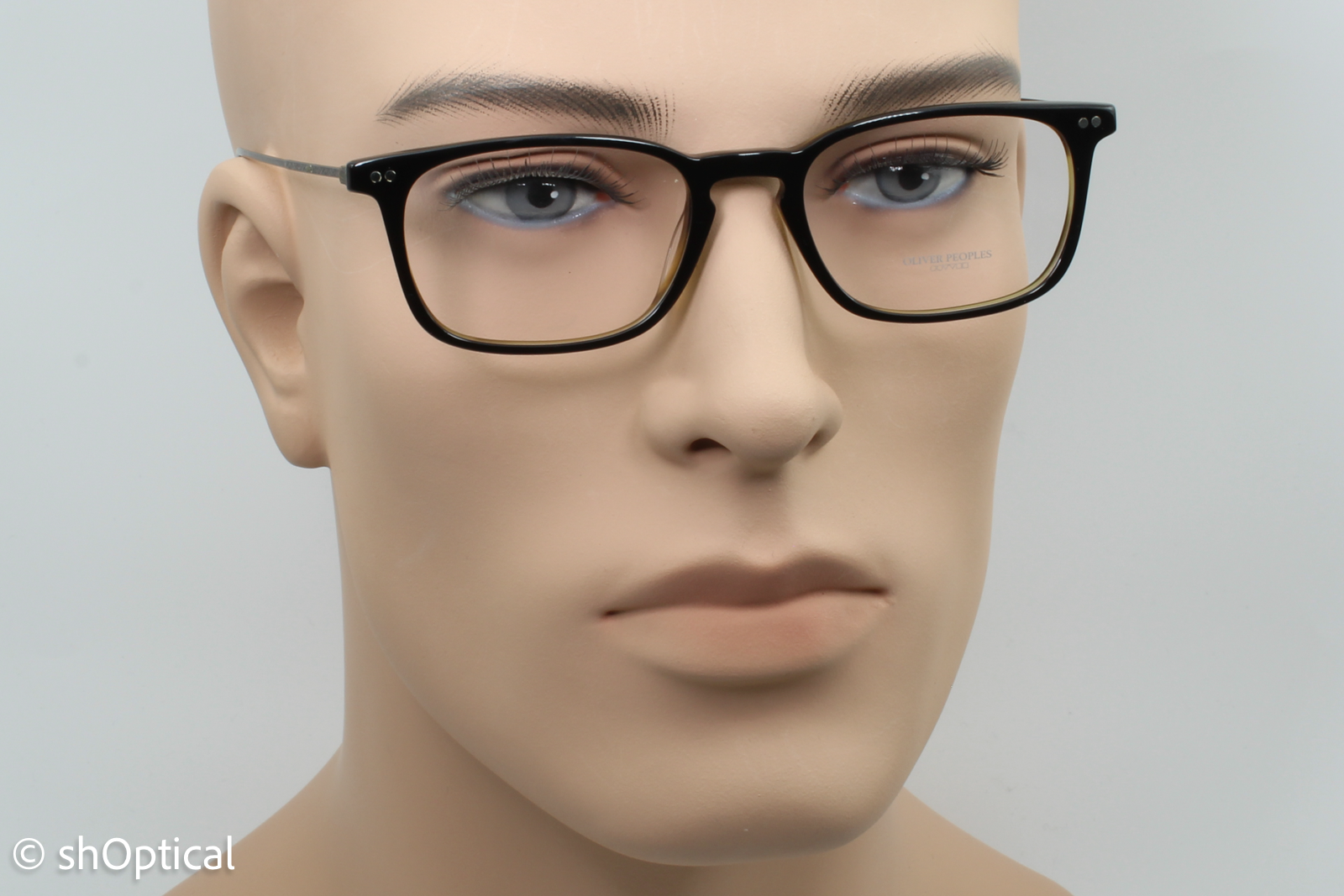 Oliver Peoples OV5337U/BRENNON  Unisex Square Glasses Frame Black/Havana Interior 50mm