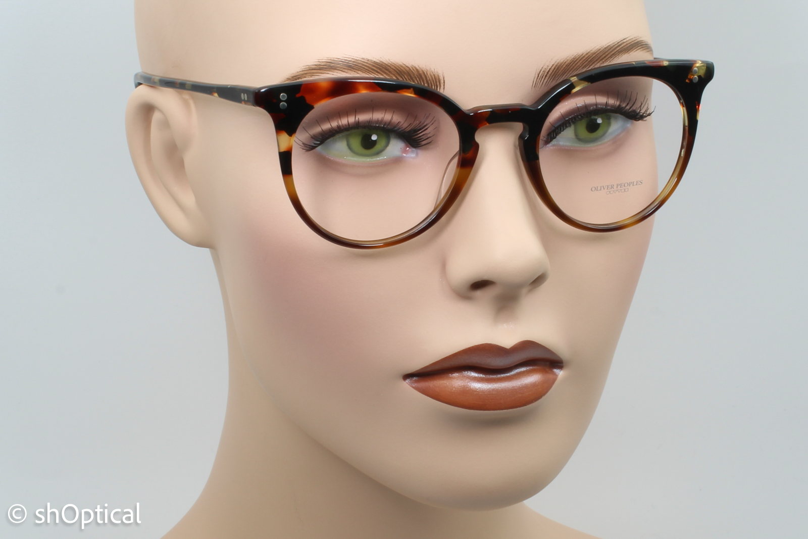 Oliver Peoples OV5348U JONSI  Female Cat Eye Glasses Frame Red Havana 47mm