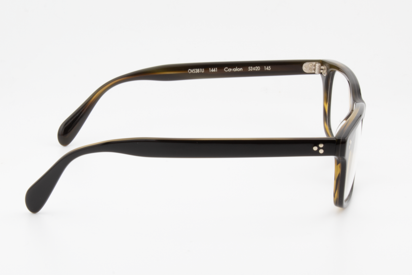 Oliver Peoples OV5381U Cavalon  Male Rectangular Glasses Frame Black and olive tortoise 53mm