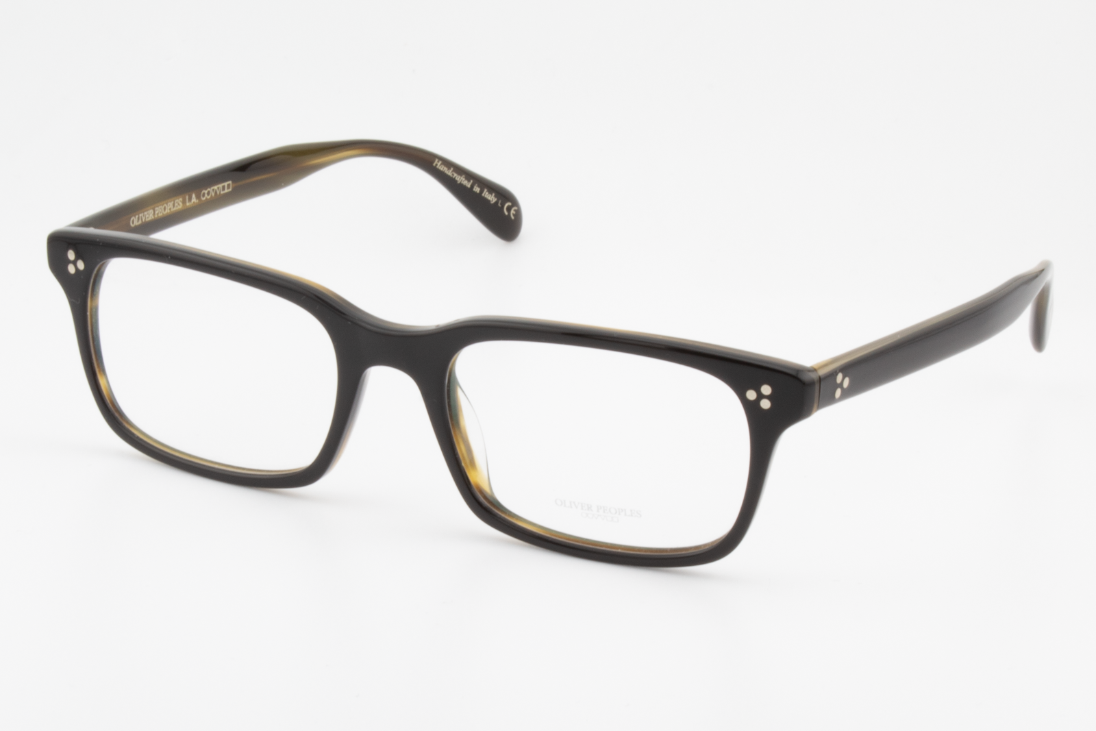 Oliver Peoples OV5381U Cavalon  Male Rectangular Glasses Frame Black and Olive tortoise 56mm