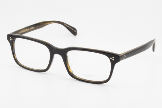 Oliver Peoples OV5381U Cavalon  Male Rectangular Glasses Frame Black and Olive tortoise 56mm