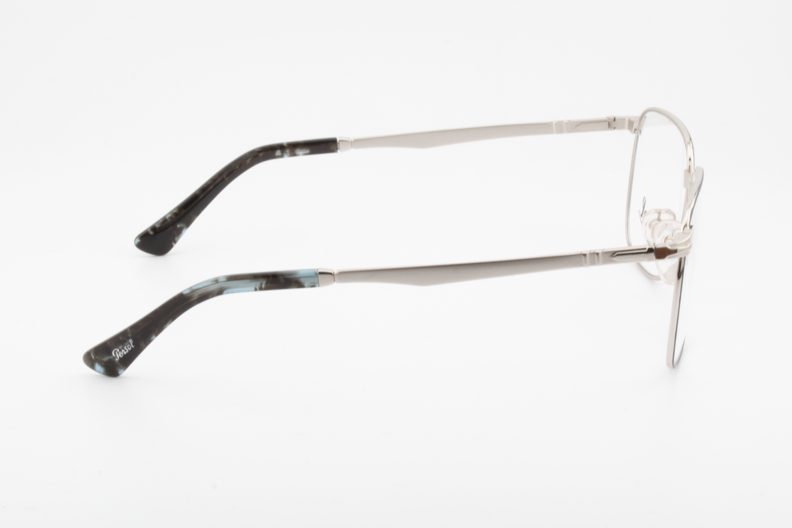 Persol 2462V  Unisex Square Glasses Frame Silver and Blue 55mm