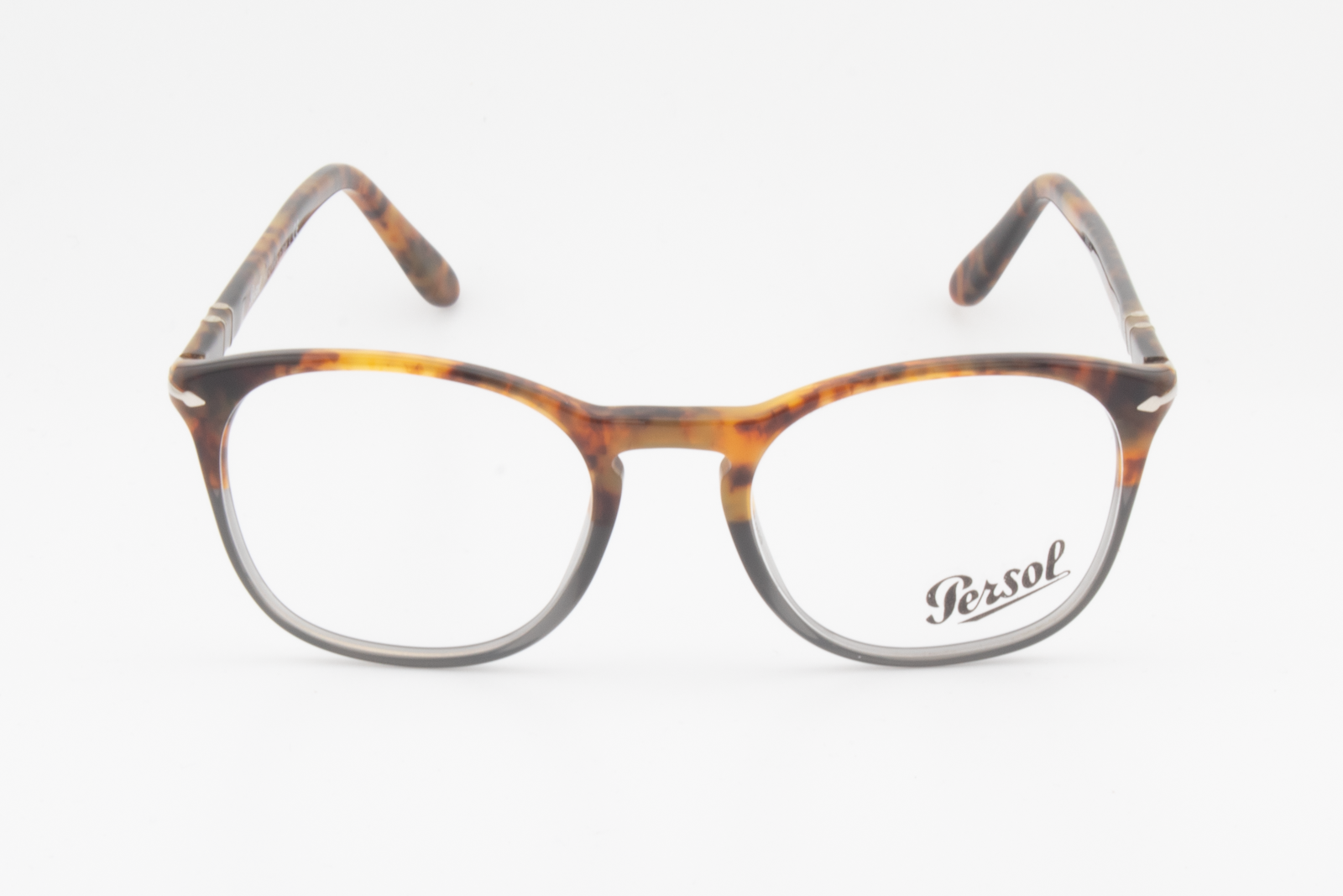 Persol 3007-V  Male Square Glasses Frame Fuoco E Ardesia 50mm