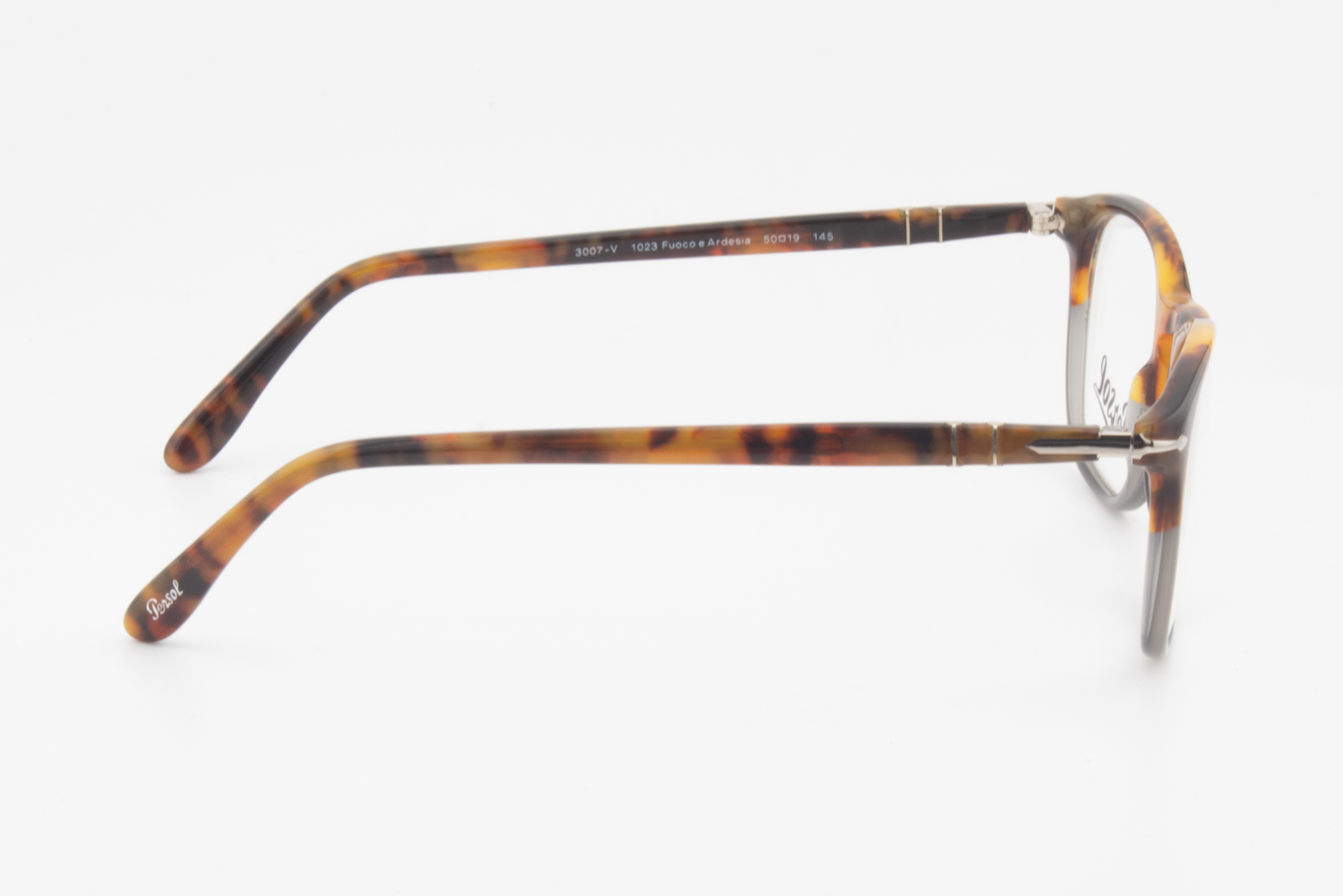 Persol 3007-V  Male Square Glasses Frame Fuoco E Ardesia 50mm