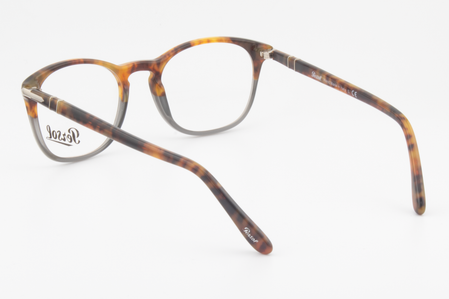 Persol 3007-V  Male Square Glasses Frame Fuoco E Ardesia 50mm