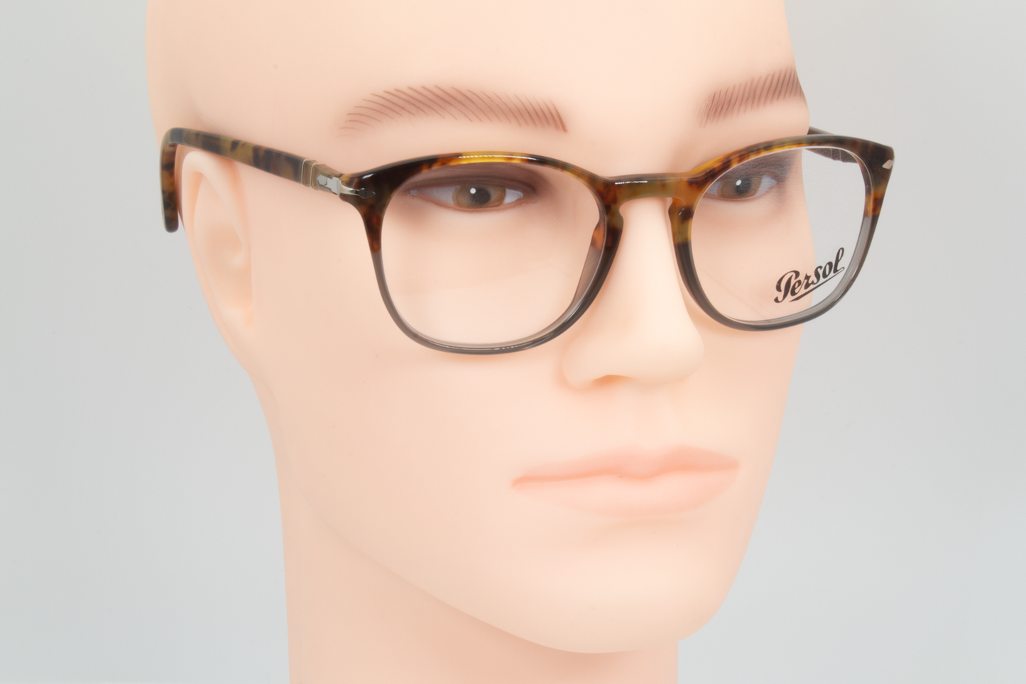 Persol 3007-V  Male Square Glasses Frame Fuoco E Ardesia 50mm