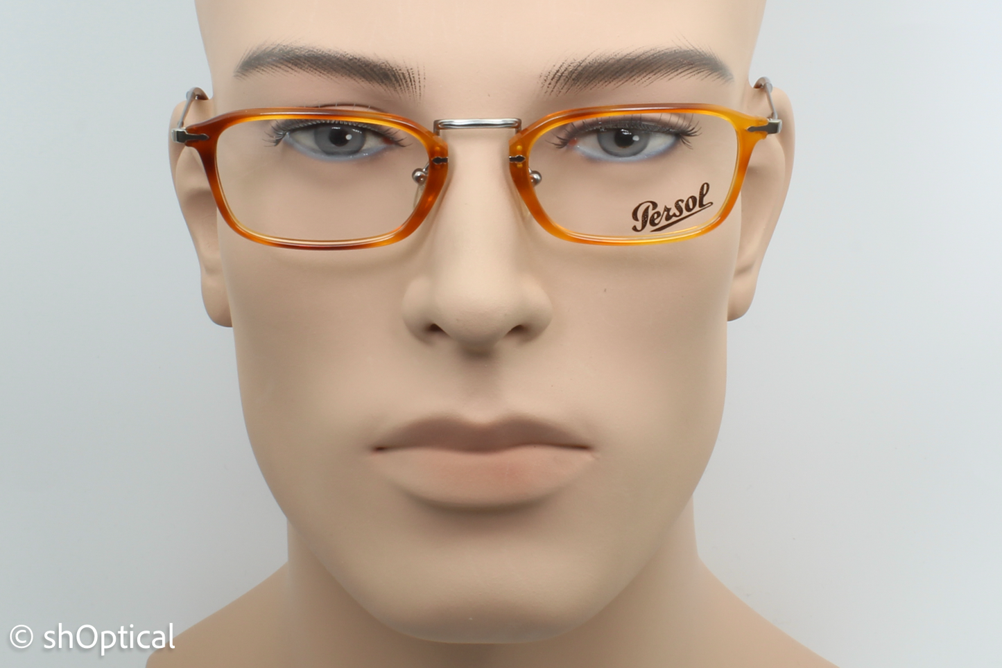 Persol 3044-V  Female Rectangular Glasses Frame Terra Di Siena 50mm