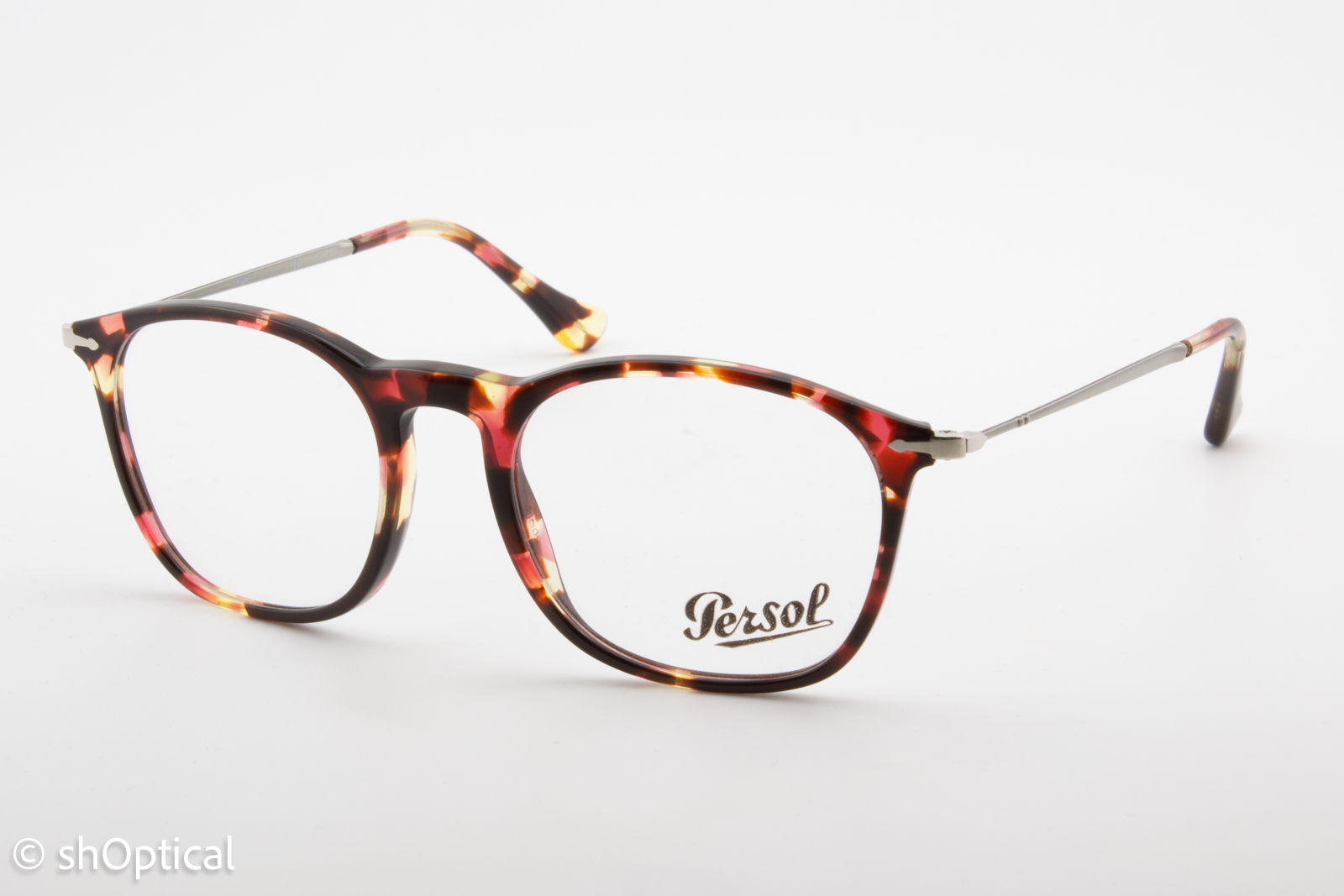Persol 3124-V  Female Square Glasses Frame Purple Havana 50mm